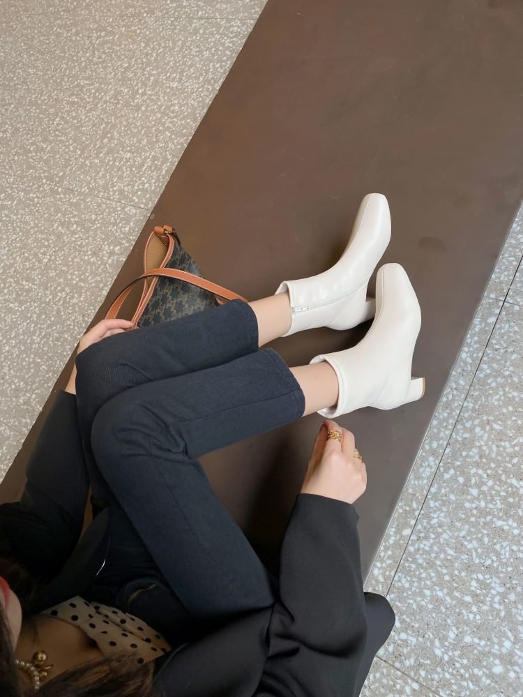 Heel High Short Lined Fleece Boots