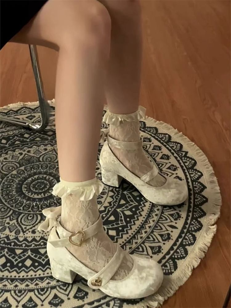 Block Mary Heel Pumps Jane