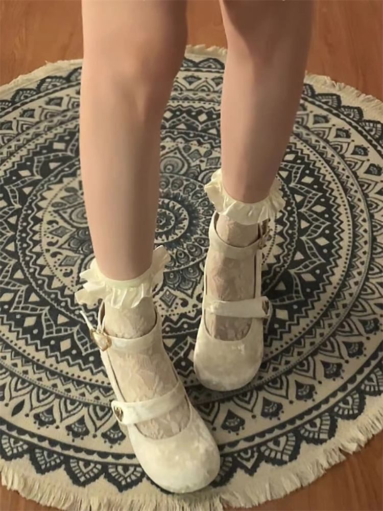 Block Mary Heel Pumps Jane