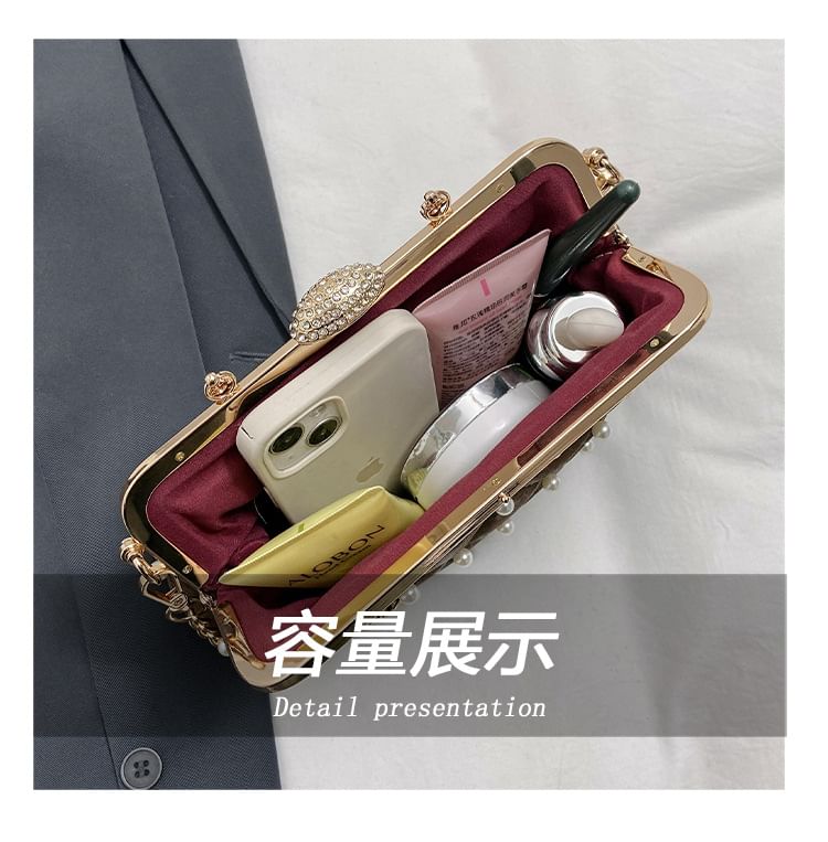 Strap Faux Pearl Chain Bag Crossbody