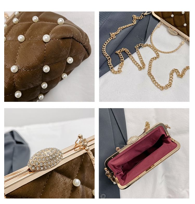 Strap Faux Pearl Chain Bag Crossbody