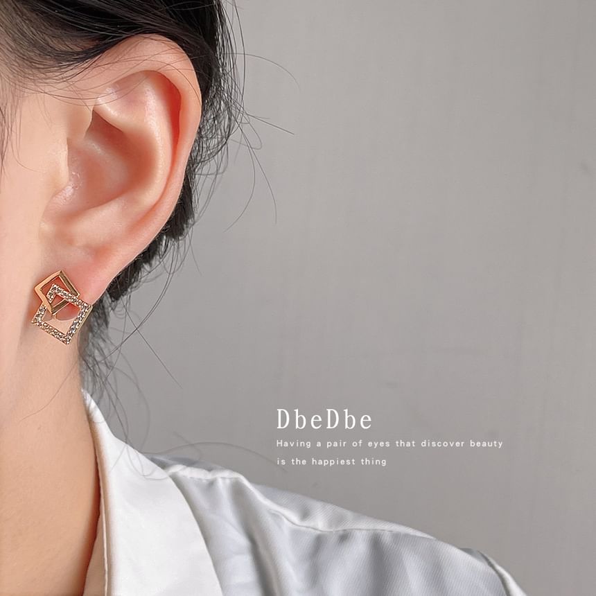 Cuff Square Rhinestone Alloy Ear