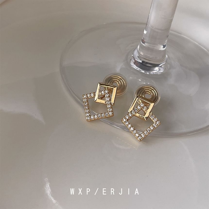 Cuff Square Rhinestone Alloy Ear