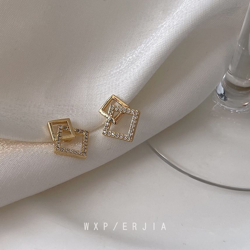 Cuff Square Rhinestone Alloy Ear