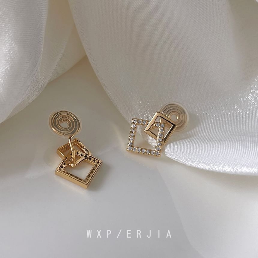 Cuff Square Rhinestone Alloy Ear