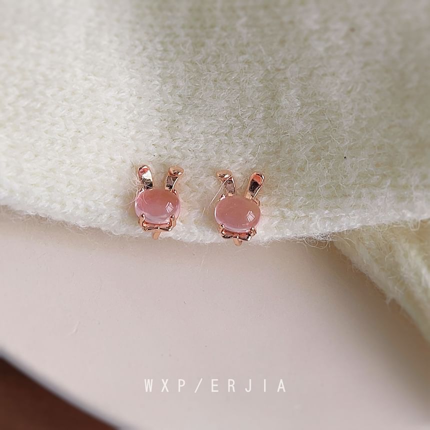 Gemstone Ear Rabbit Faux Cuff Alloy