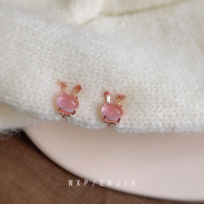 Gemstone Ear Rabbit Faux Cuff Alloy