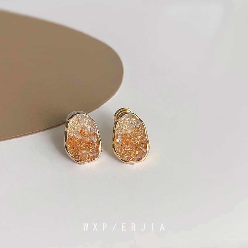 Ear Irregular Crystal Cuff Alloy Faux