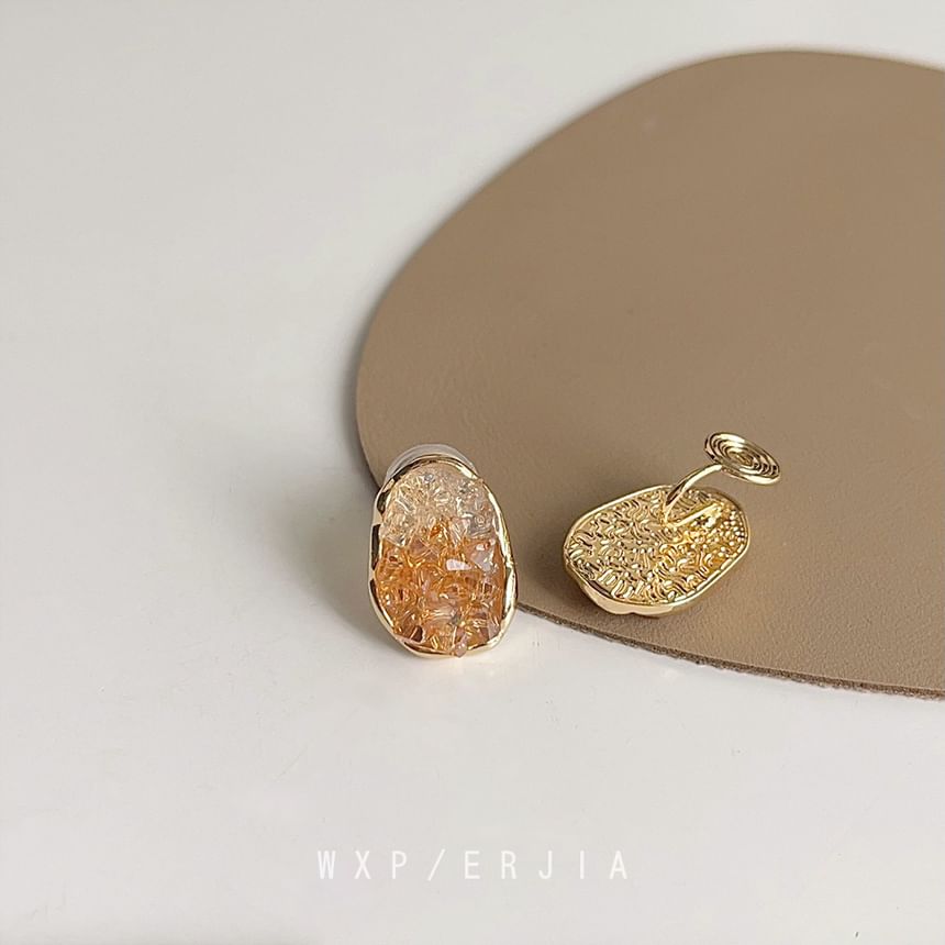 Ear Irregular Crystal Cuff Alloy Faux