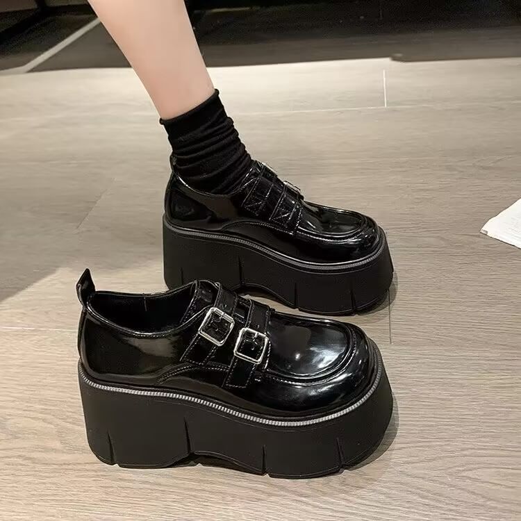 Wedge-Heel Loafers Trim Fleece