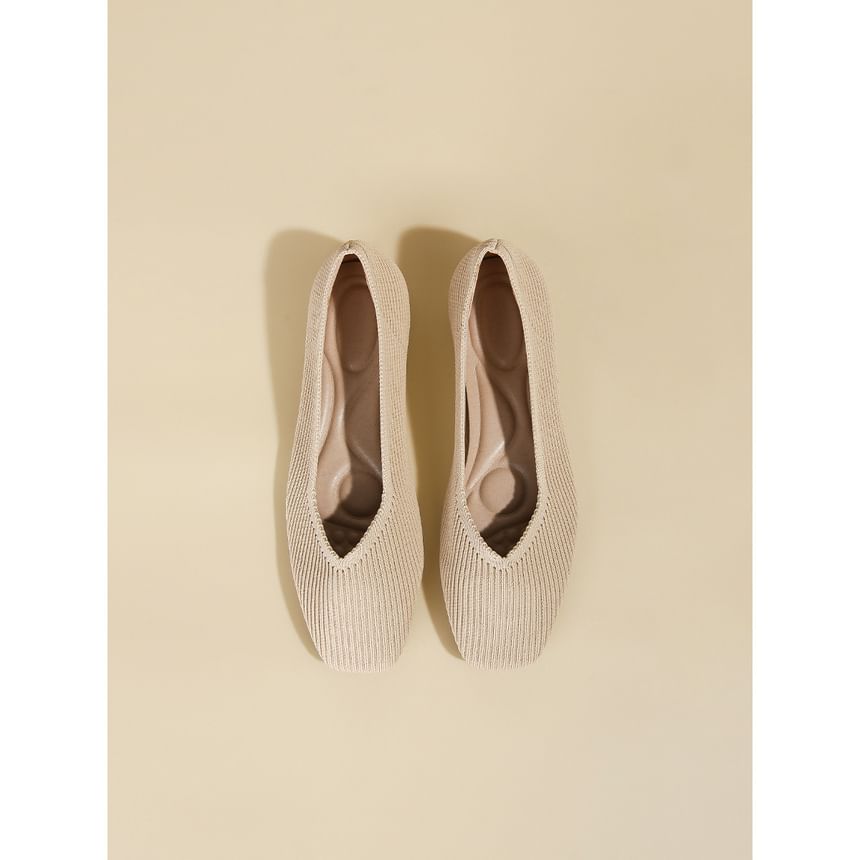 Square Woven Flats Toe