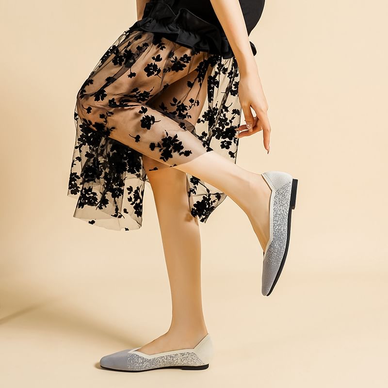 Woven Flats Two Tone