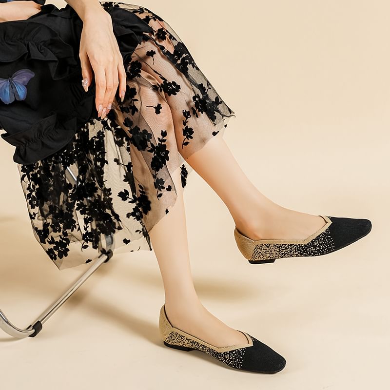 Woven Flats Two Tone