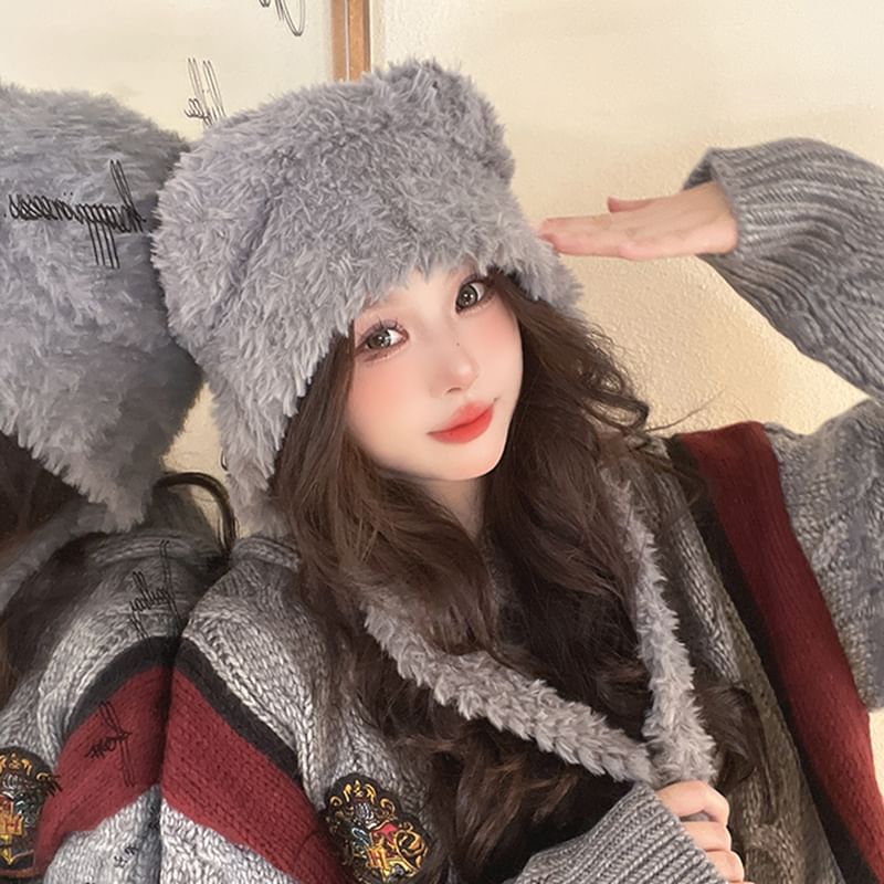 Hat Earflap Bear Fluffy Ear