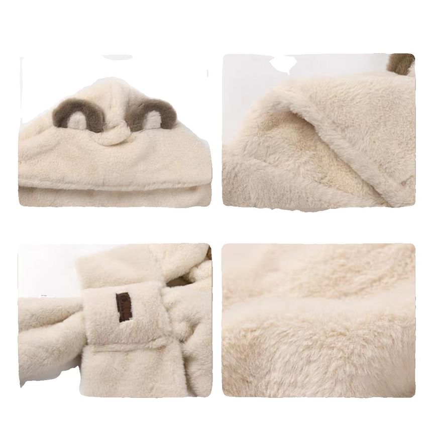 Scarfed Trapper Bear Hat Ear