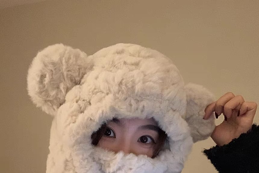 Bear Hat Ear Trapper Fleece