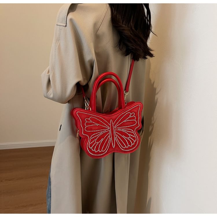 Butterfly Studded Bag Crossbody