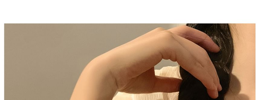 Mesh Designs) Scrunchie Hair (Various Tie Clip Pearl / Faux Rose