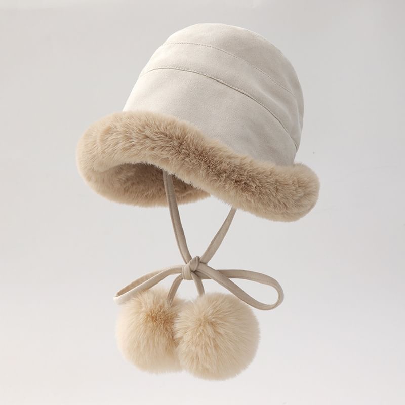 Trim Hat Bucket Fluffy