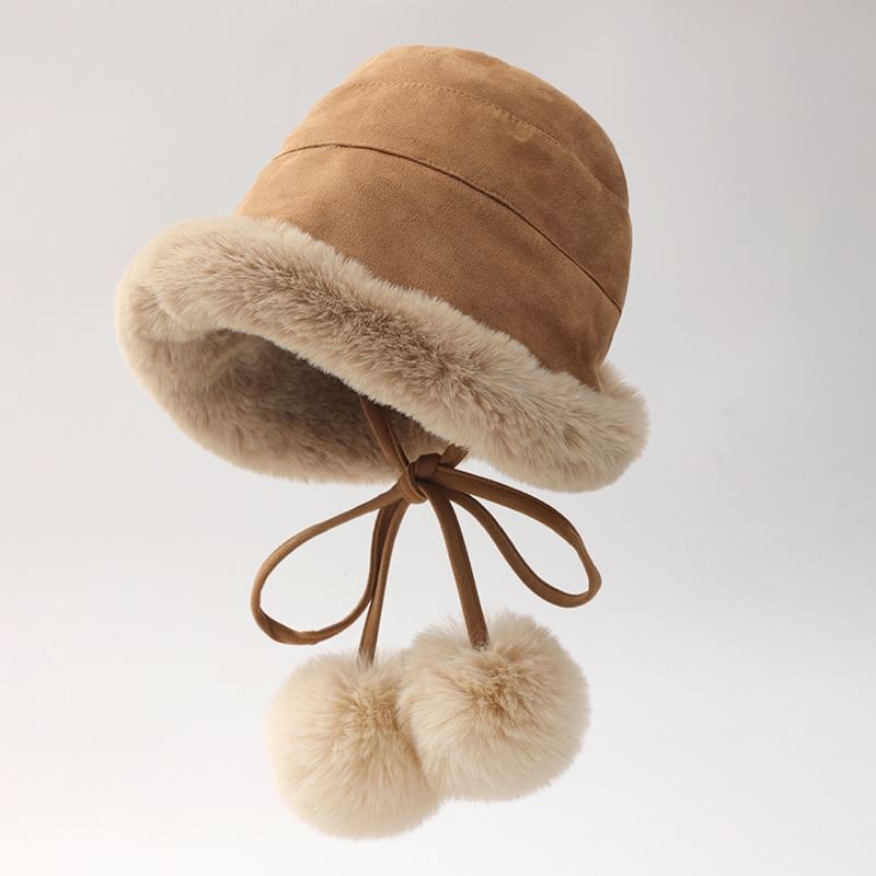 Trim Hat Bucket Fluffy