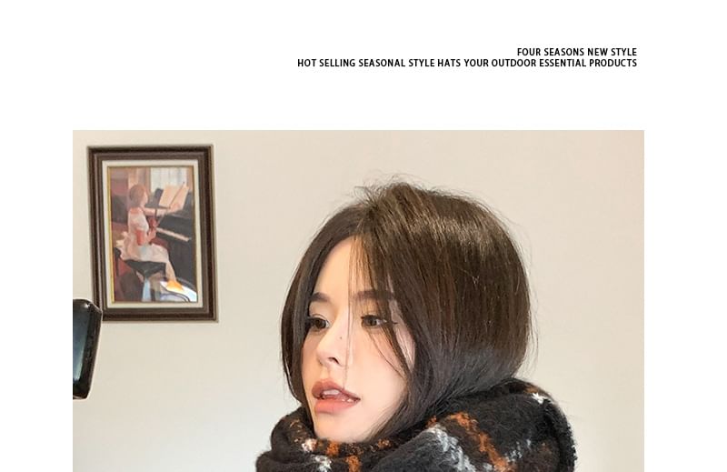 Tasseled Plaid Scarf