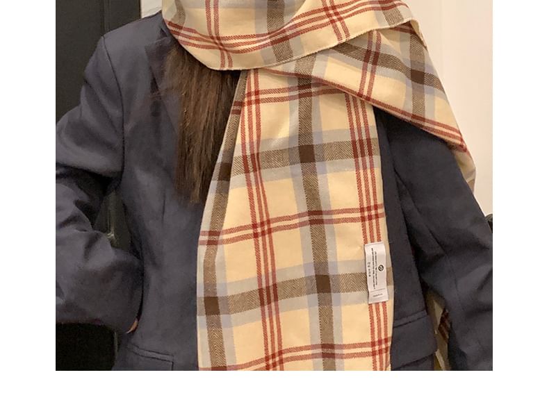Tasseled Houndstooth Scarf