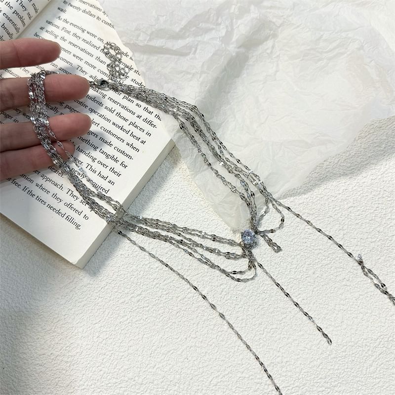 Rhinestone Choker Layered