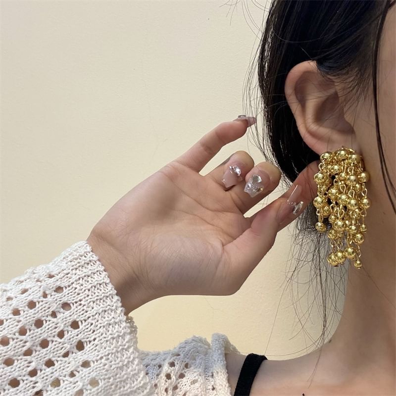 Earring Fringed Ball