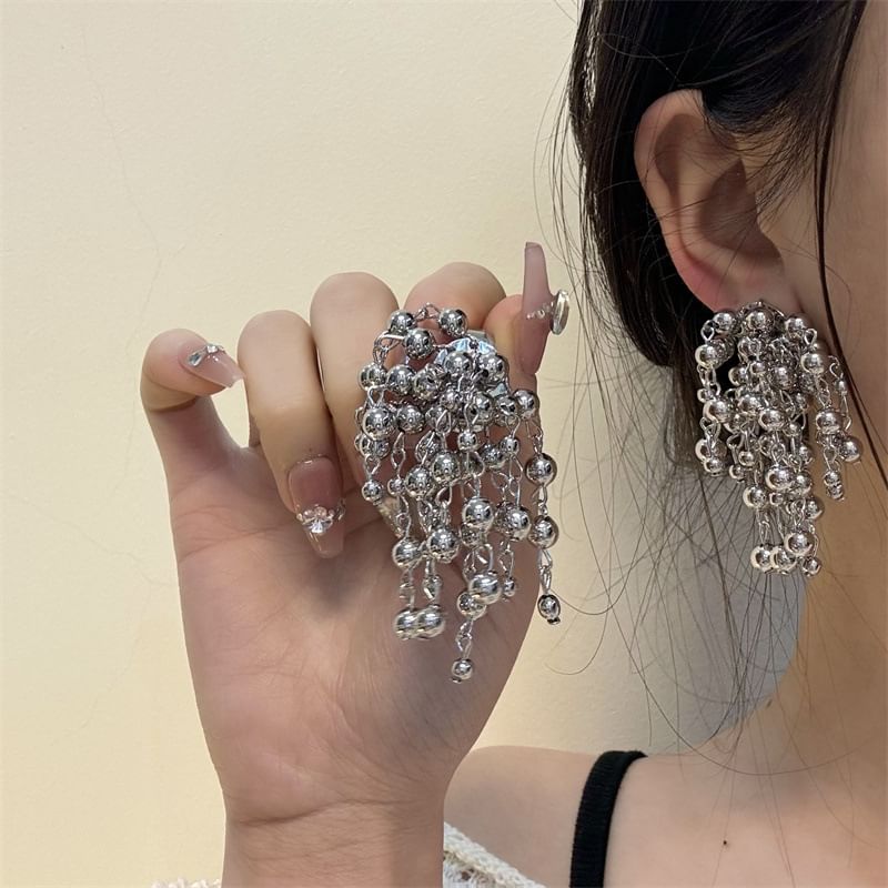 Earring Fringed Ball