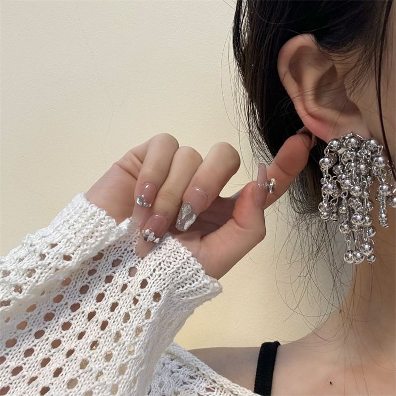 Earring Fringed Ball