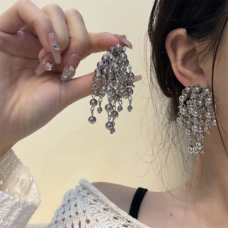 Earring Fringed Ball