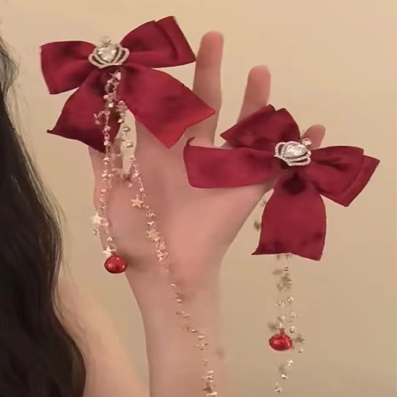 Alloy Bow Earring Dangle