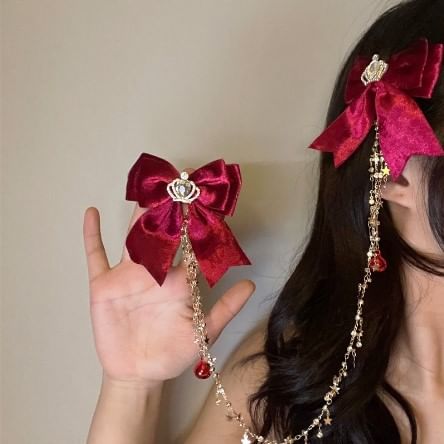 Alloy Bow Earring Dangle