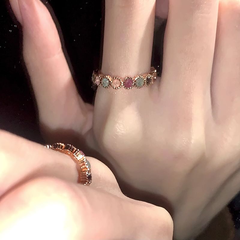 Gemstone Open Faux Ring