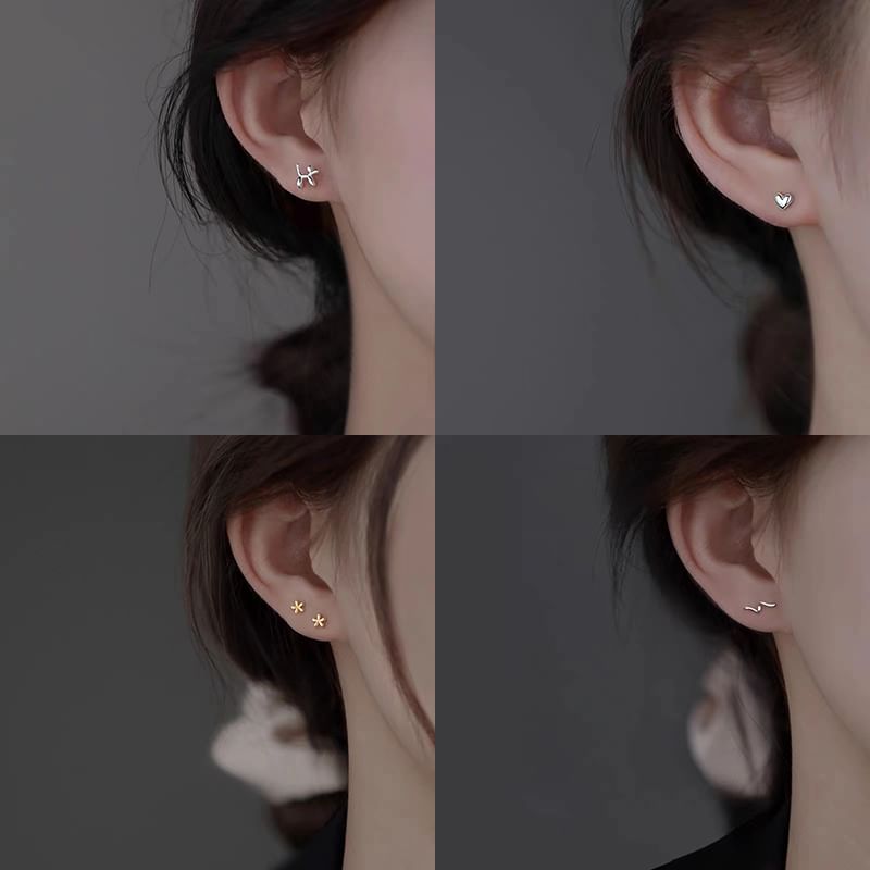 Silver (Various Sterling Stud Earring Designs)