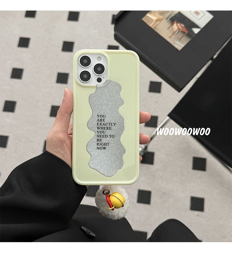 Phone Pom Lettering Bell Case