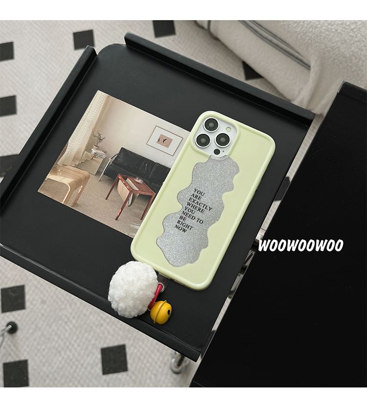 Phone Pom Lettering Bell Case