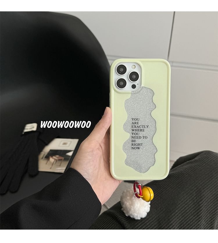 Lettering Case Pom Bell Phone