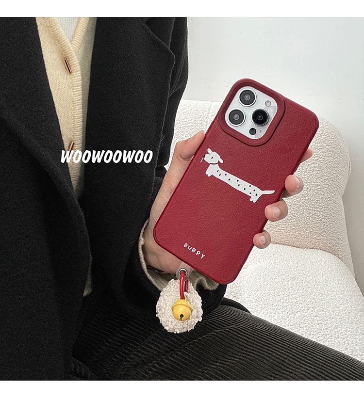 Dog Pom Bell Case Phone