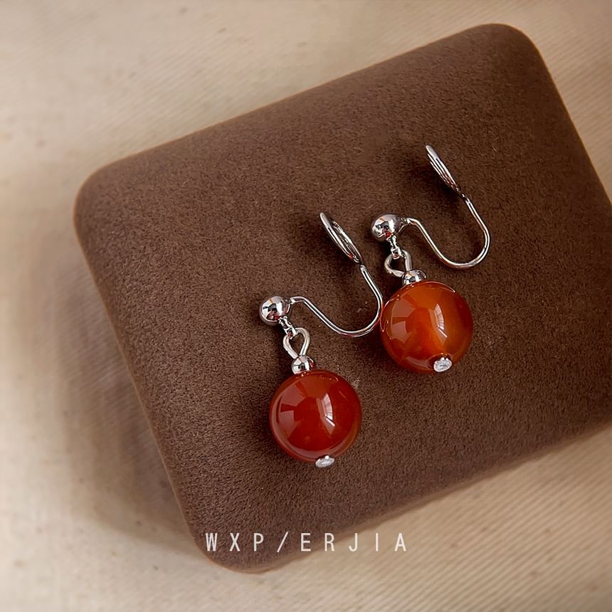 Clip-On Earring Drop Gemstone