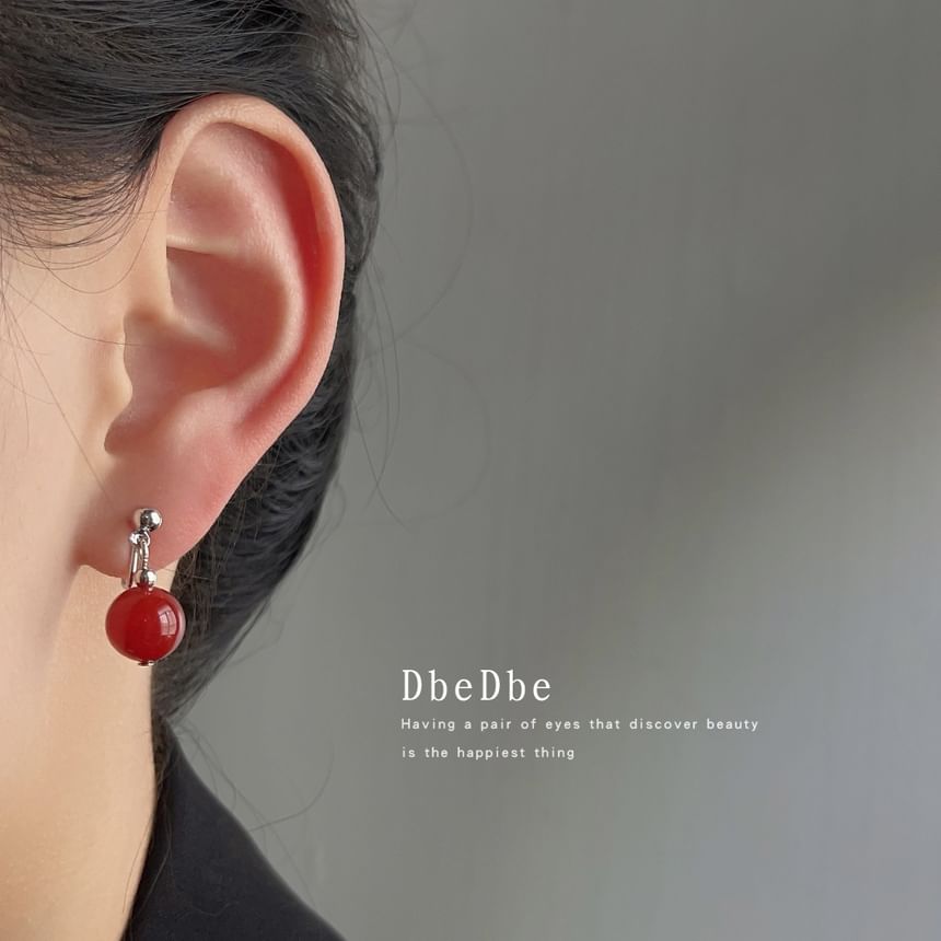 Clip-On Earring Drop Gemstone