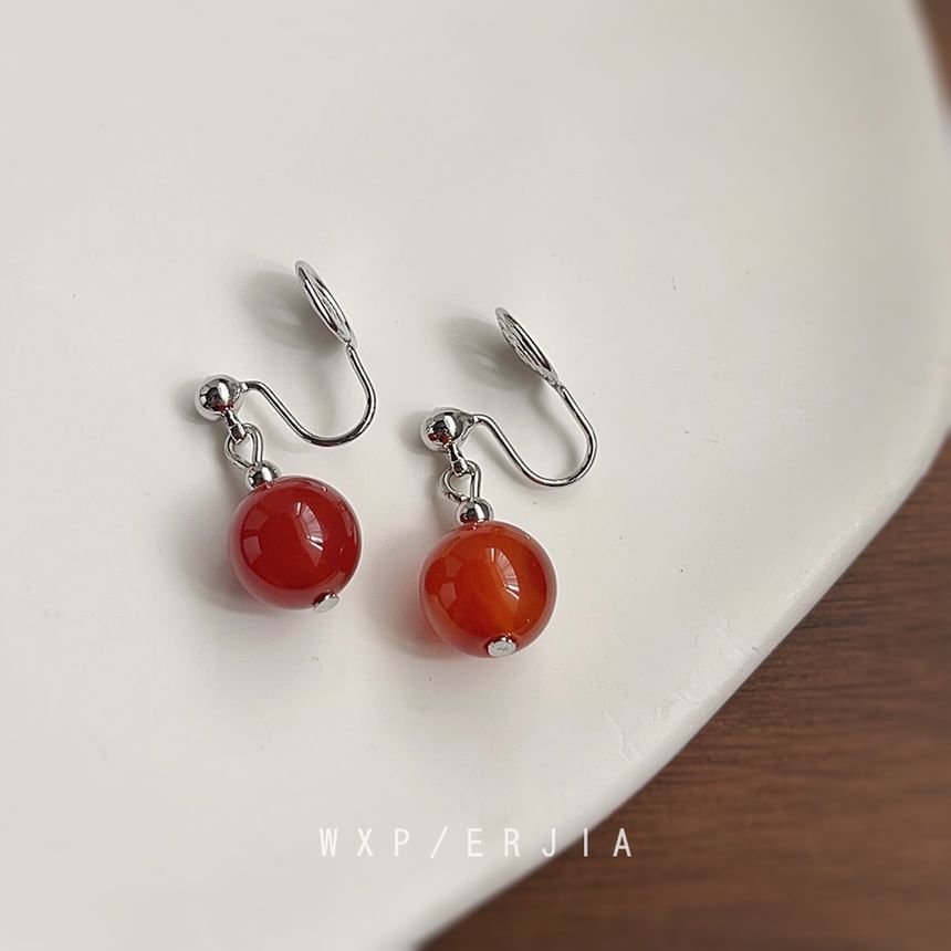 Clip-On Earring Drop Gemstone