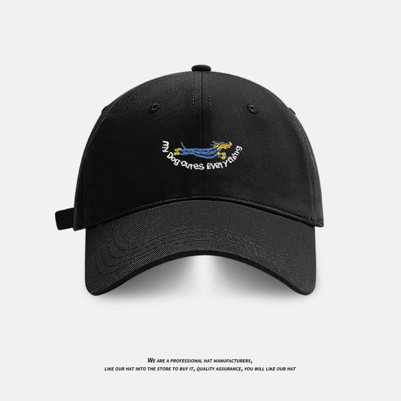 Embroidered Baseball Cap Dog