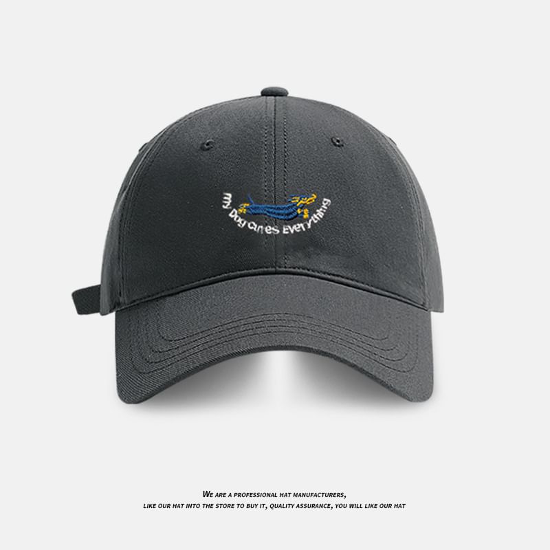 Embroidered Baseball Cap Dog