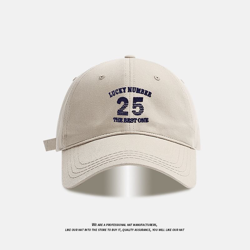 Baseball Cap Number Embroidered