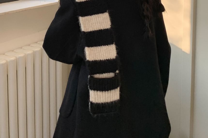 Light Striped Knit Scarf