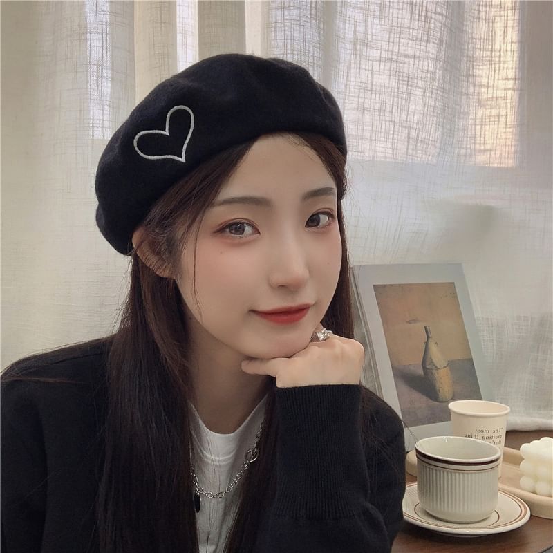 Heart Beret Embroidery