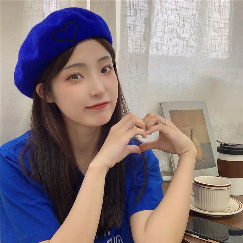 Heart Beret Embroidery