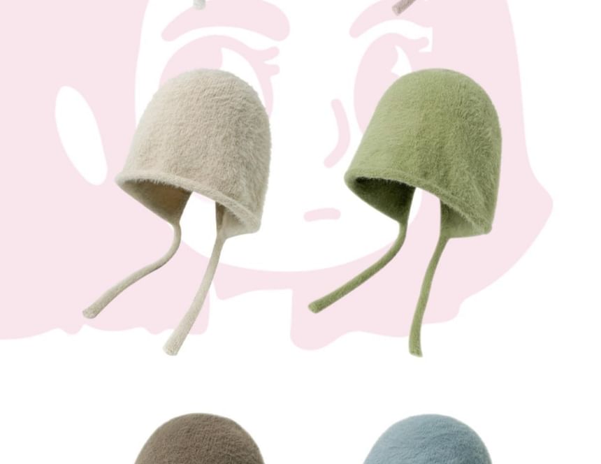 Plain Hat Cloche Knit