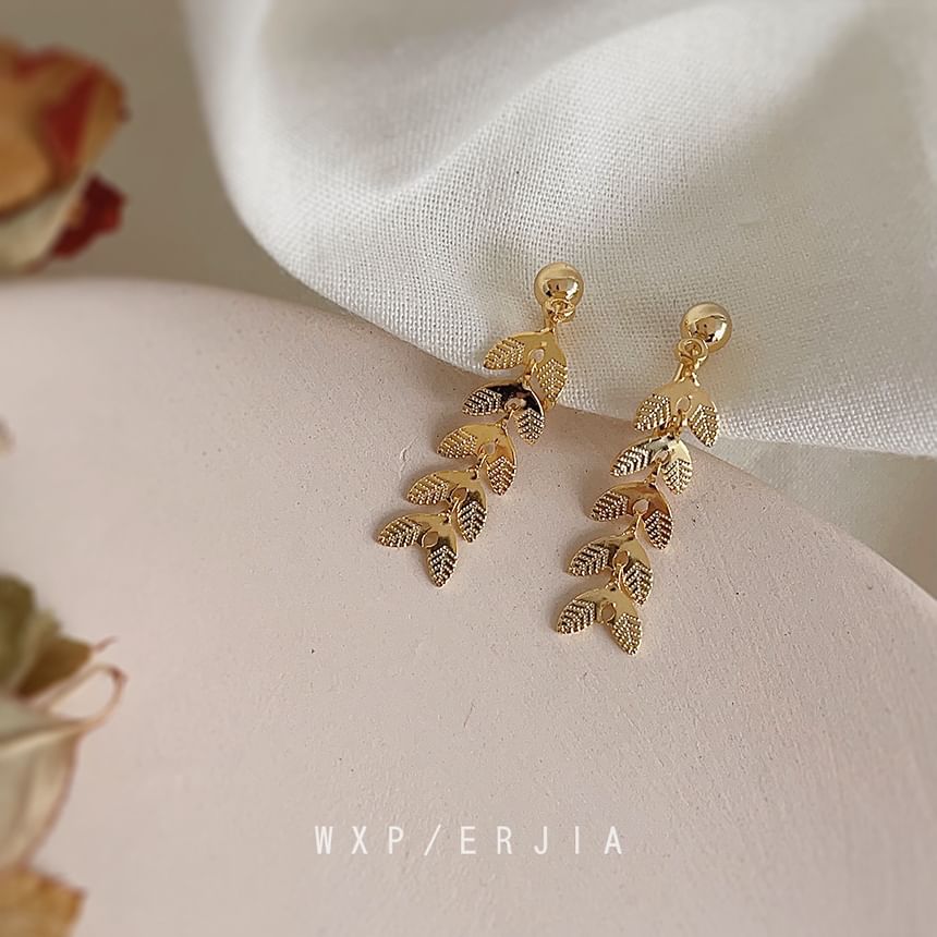 Leaf Alloy Dangle Earring